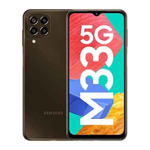Samsung Galaxy M33 5G (Emerald Brown, 6GB, 128GB Storage) | 6000mAh Battery | Upto 12GB RAM with RAM Plus | Without Charger