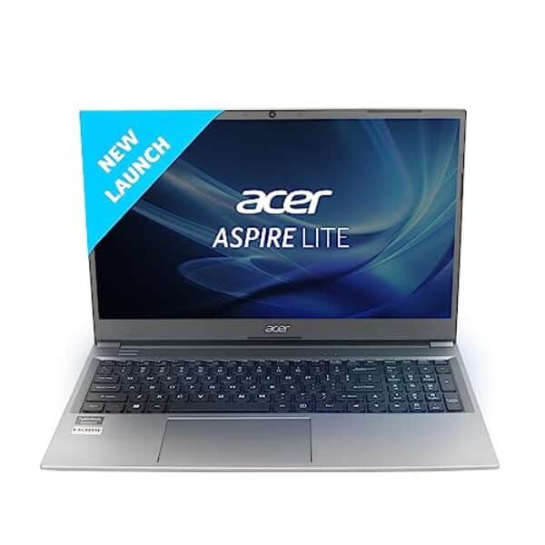 Acer Aspire Lite 11th Gen Intel Core i3-1115G4 Premium Thin & Light Laptop (8GB RAM/256GB SSD/Intel UHD Graphics/Win 11 Home) AL15-51, 39.62cm (15.6") Full HD Display, Metal Body, Steel Gray, 1.59 KG