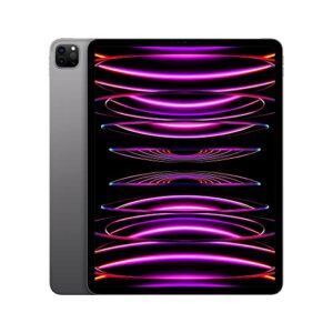 Apple iPad Pro 12.9″ (6th Generation): with M2 chip, Liquid Retina XDR Display, 128GB, Wi-Fi 6E, 12MP front/12MP and 10MP Back Cameras, Face ID, All-Day Battery Life – Space Grey