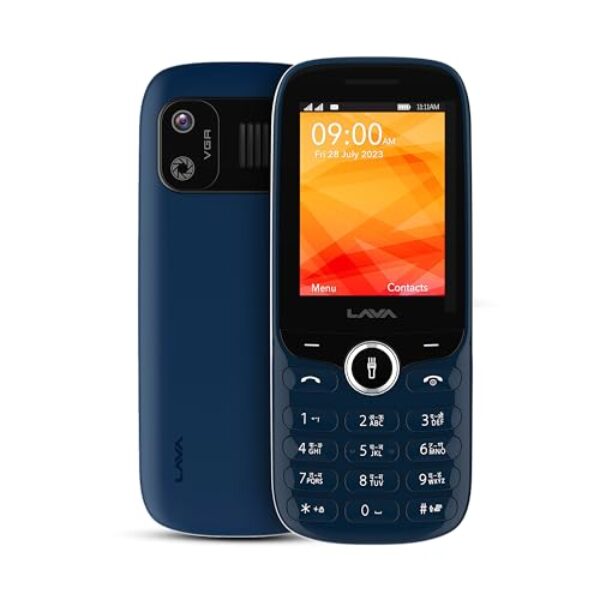 Lava A5 Stylish ID Keypad Mobile Phone with Dirt Resistant Technology |1000mAh Battery | Auto Call Recording | Digital Camera | Number Talker | Powerful Speaker | Blue