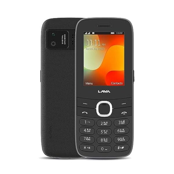 Lava A7 Torch Keypad Mobile Phone with 2575mAh Battery | 2.4 inch Big Display | Superior Stereo Sound | Wireless FM | Auto Call Recording | Black