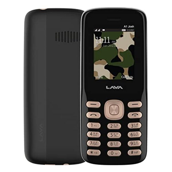 Lava All-New A1 Josh with BOL Keypad Mobile Phone Long Lasting Battery with Upto 5 Days of Battery Backup, Bolne wala Phone, Message Speak, Caller Speak, Number Speak | Black Gold