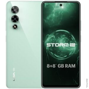 Homepage: Gadgets Today 8 Lava Storm 5G(Gale Green,8GB RAM,128GB ROM)-Powered by MediaTek Dimensity 6080 Processor|120Hz FHD+ Display|50MP+8MP Ultrawide Camera|16MP FrontCamera|33W Fast Charging|Upto 16GB ExpandableRAM
