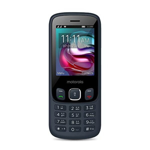 Motorola a70 keypad Mobile Dual Sim with Expandable Memory Upto 32GB,Camera, 2.4 inch Screen with 1750 mAh Battery, Dark Blue