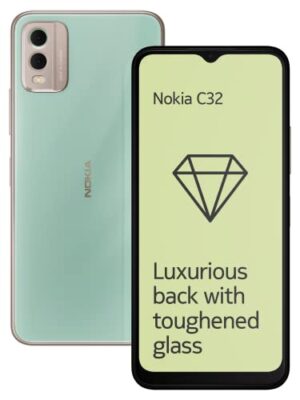 Homepage: Gadgets Today 16 Nokia C32 with 50MP Dual Rear AI Camera | Toughened Glass Back | 4GB RAM, 64GB Storage | Upto 7GB RAM with RAM Extension | 5000 mAh Battery | 1 Year Replacement Warranty | Android 13 | Breezy Mint