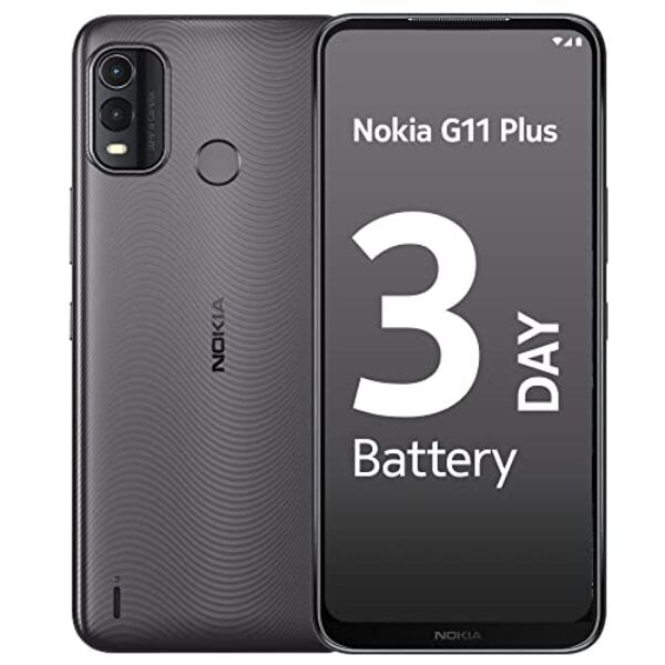 Nokia G11 Android 12 Smartphone, Dual SIM, 3-Day Battery Life, 4GB RAM + 64GB Storage, 50MP Dual AI Camera | Charcoal Grey