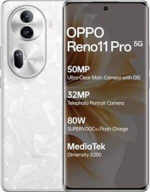 Homepage: Gadgets Today 4 Oppo Reno 11 Pro 5G Smartphone (Pearl White, 12GB RAM+ 256GB Storage)