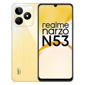 Homepage: Gadgets Today 18 realme narzo N53 (Feather Gold, 4GB+64GB) 33W Segment Fastest Charging | Slim Smartphone | 90 Hz Smooth Display