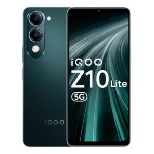 iQOO Z10 Lite 5G (Cyber Green, 4GB RAM, 128GB Storage) | 6000 mAh Battery | Dimensity 6300 5G Processor with 433K+* AnTuTu Score | IP64 Rated & Military Grade Shock-Resistance*
